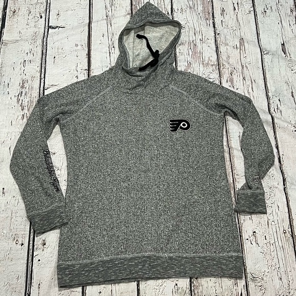 Women's Philadelphia Flyers NHL Gray Hoodie Jumper Pullover Sweatshirt - Picture 1 of 7